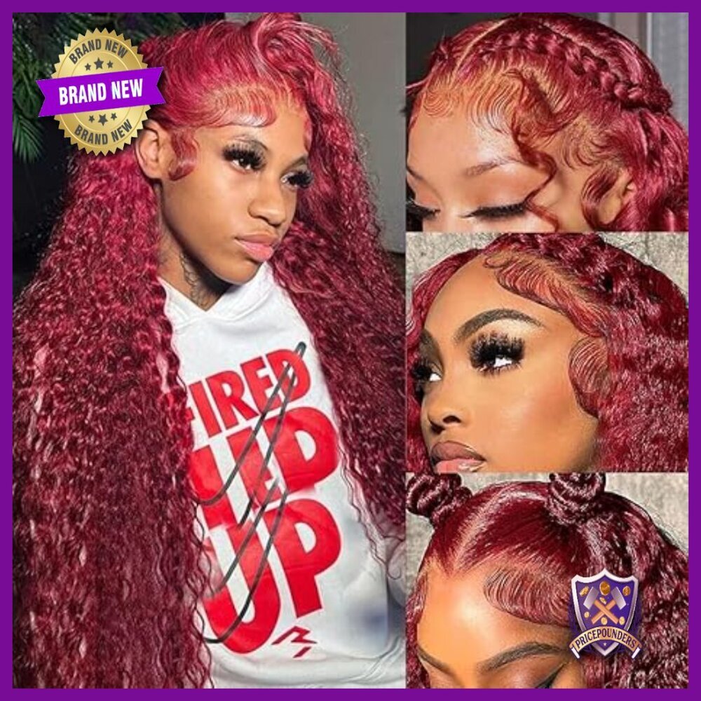 13x6 Lace Front Wig Human Hair Deep Wave 180 Density 30 Inch